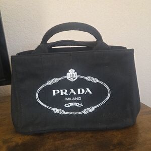 Black Canvas Handbag